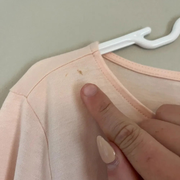 Pure Jill Womens Peach Parfait Blouse Medium Soft Knot Top Long Sleeve NWT - Picture 8 of 11